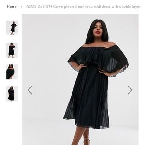 ASOS curve pleated dress